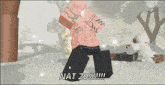 a video game character says nat 20 !!! in the snow