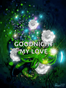 Good Night My Love GIF - Good Night My Love Flowers GIFs