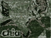a drawing of a person with the word chia on the bottom right