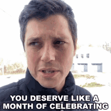 You Deserve Like A Month Of Celebrating Raviv Ullman GIF - You Deserve Like A Month Of Celebrating Raviv Ullman Cameo GIFs