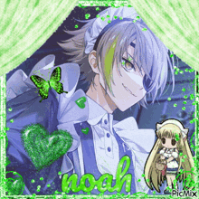 a picture of a maid with the name noah written on it