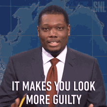 it makes you look more guilty michael che saturday night live act normal dont be suspicious