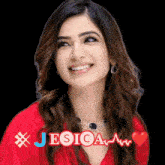 a picture of a woman with the name jessica written on the bottom