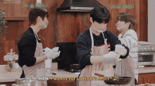 a man in an apron says han wanna eat up how 's heart