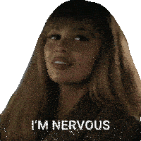 a woman says i 'm nervous in a plaid jacket