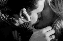 Roman Godfrey Kissing And Holding You GIF - Roman Godfrey Kissing And Holding You Black And White GIFs