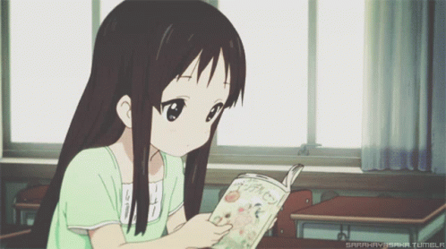 anime girl reading Picture #73852691 | Blingee.com