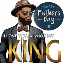 a happy father 's day card with a man in a suit