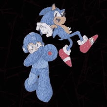 Sonic Mega Man GIF - Sonic Mega Man Melting Down GIFs