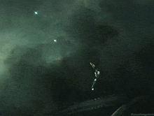 a painting of a jet flying through the air with the caption anunhingedme