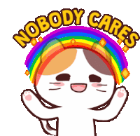 Nobody Cares Meong Sticker - Nobody Cares Meong Cat Stickers
