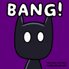 a very very very very lucky black cat is banging