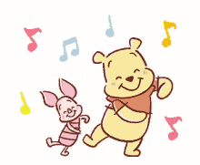winnie the pooh piglet happy dance
