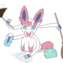 Sylveon Cleaning GIF