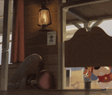 a cartoon dog in a sheriff 's hat is holding a gun