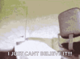 a person is standing in front of a mixer and saying `` i just can 't believe it '' .