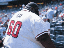 a man wearing a jersey that says jay on it