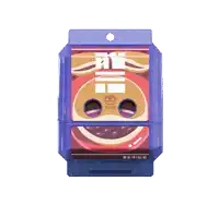 a purple box with a picture of a cartoon character on it that says ' ii ' on it