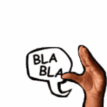 bla bla blah hand
