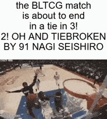 the bltcg match is about to end in a tie in 3 ! oh and tiebroken by 91 nagi seishiro