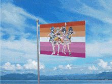 Happyaround Lesbian Happyaround Lesbian Flag GIF - Happyaround Lesbian Happyaround Happyaround Lesbian Flag GIFs