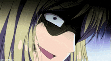 a close up of a girl 's face with a gif that says gifsofmetalia