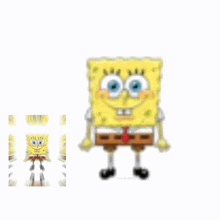 a blurry picture of a spongebob squarepants cartoon character
