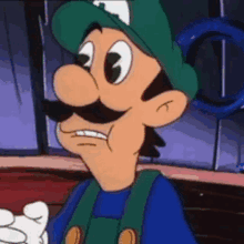 Luigi Luigi Munching GIF - Luigi Luigi Munching Luigi Pissed Himself GIFs