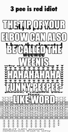 The Tip Of Your Elbow Can Also Be Called The Weenis Funny Pee Pee GIF - The Tip Of Your Elbow Can Also Be Called The Weenis Funny Pee Pee GIFs