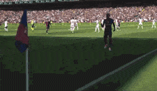 a soccer game is being played in a stadium with ads for whitebit and dafabet