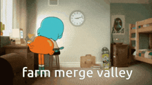 gumball from the amazing world of gumball is in a bedroom