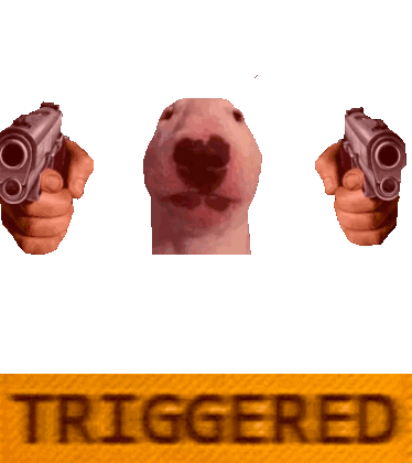 Triggered Pistol Sticker - Triggered Pistol Angry Stickers