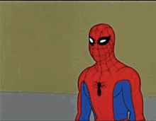 a cartoon of spider-man standing in front of a wall with the words `` that 's your overdose plan '' .