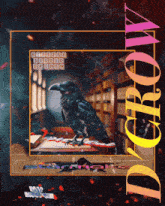 a picture of a crow sitting on top of a book with the words studio da crow above it