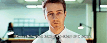 Everything'S A Copy Of A Copy Of A Copy GIF - Tyler Durden Office Work GIFs