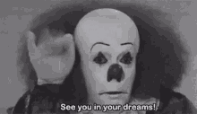 See You In Your Dreams Clown Waving GIF - See You In Your Dreams Clown Waving Pennywise GIFs