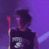 a man wearing a black tank top that says ' i 've got ' on it