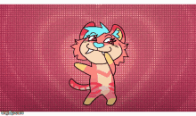 a cartoon drawing of a cat with a pink background says imgflip.com at the bottom