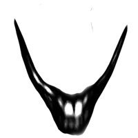 a black and white image of a skull with a white background