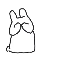 a black and white drawing of a cat covering its eyes with its paws