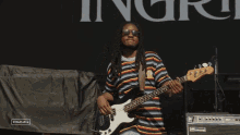 Playing Guitar Ingrid Andress GIF - Playing Guitar Ingrid Andress Stagecoach GIFs