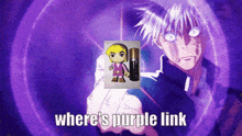 Wheres Purple Link Gojo GIF - Wheres Purple Link Purple Link GIFs