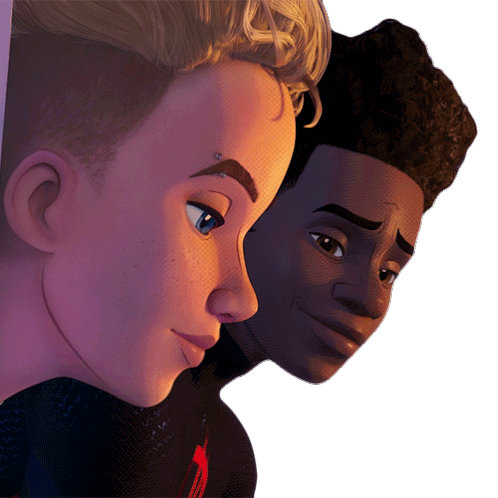 Attracted Look Miles Morales Sticker - Attracted Look Miles Morales Spider Man Stickers