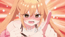 a cartoon girl is giving a thumbs up and the words cici gif are on the bottom
