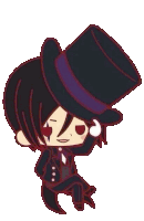 a cartoon character wearing a top hat and a tailcoat