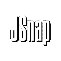 a black and white image of the word snap