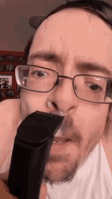 Shaving Ricky Berwick GIF - Shaving Ricky Berwick Trimming Moustache GIFs