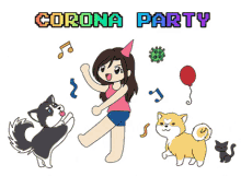 Corona Party Azucena Dogs Cute GIF - Corona Party Azucena Dogs Cute Dance GIFs