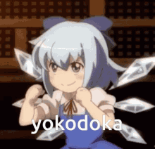 a picture of a cartoon girl with the word yoko doka on it