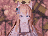 a girl with a flower in her hair has a star on her head